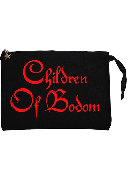 Children Of Bodom Yazı Siyah Clutch Astarlı Cüzdan / El Çantası