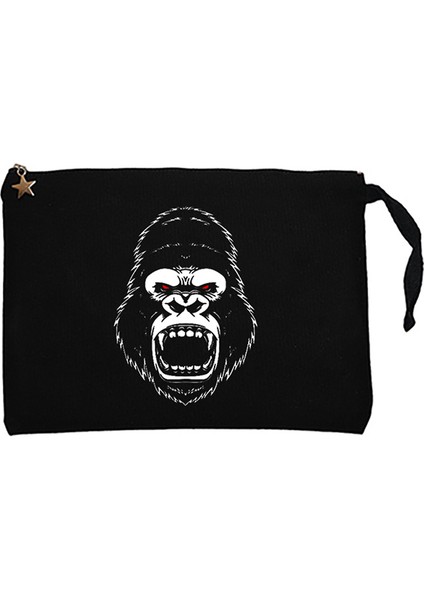 Goril Nervous Siyah Clutch Astarlı Cüzdan / El Çantası
