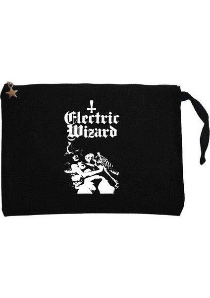 Electric Wizard Legalise Drugs And Murder Skeleton Girl Siyah Clutch Astarlı Cüzdan / El Çantası