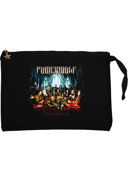 Powerwolf Communio Lupatum Siyah Clutch Astarlı Cüzdan / El Çantası