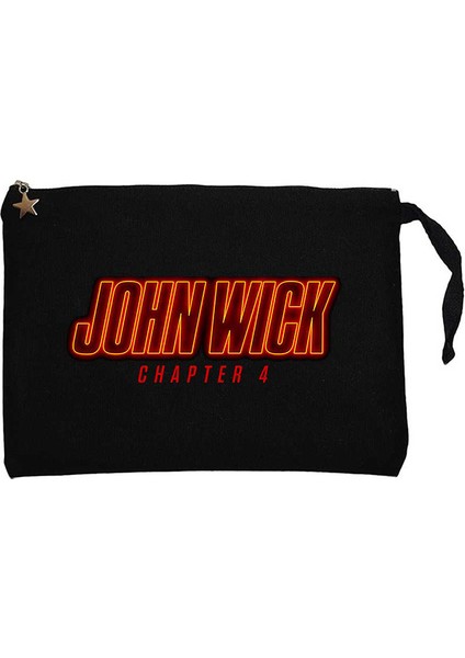 John Wick Neon Siyah Clutch Astarlı Cüzdan / El Çantası