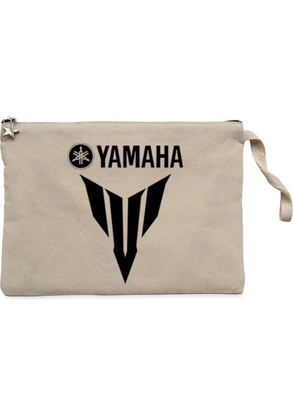 Yamha MT07 Black Krem Clutch Astarlı Cüzdan / El Çantası