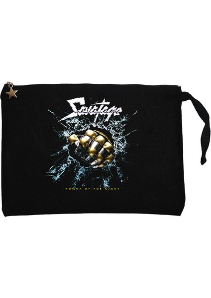 Savatage Power Of The Night Siyah Clutch Astarlı Cüzdan / El Çantası