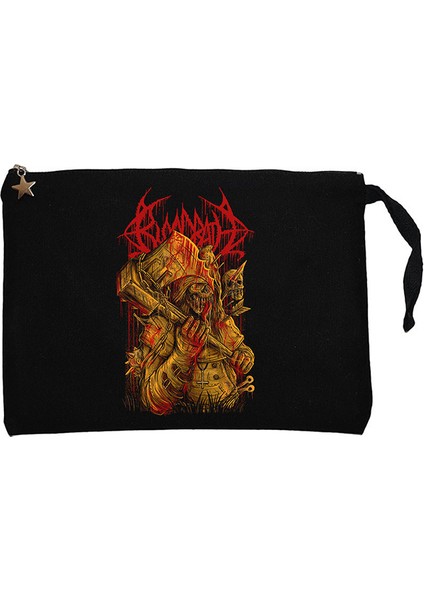 Bloodbath Skull Siyah Clutch Astarlı Cüzdan / El Çantası