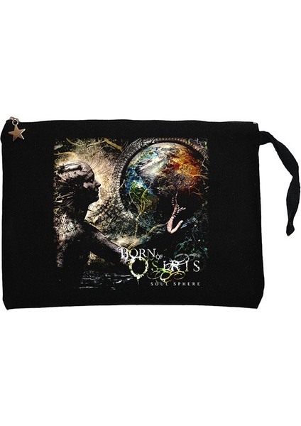 Born Of Osiris Soul Sphere Siyah Clutch Astarlı Cüzdan / El Çantası