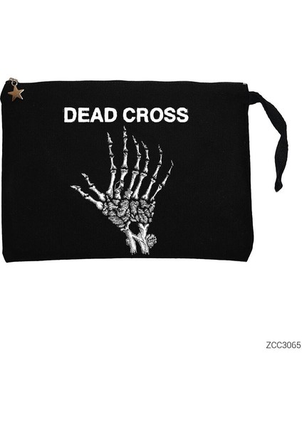 Dead Cross Siyah Clutch Astarlı Cüzdan / El Çantası