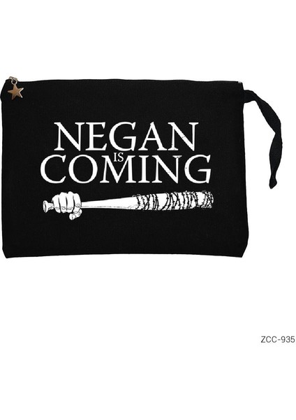 The Walking Dead Negan Is Coming Siyah Clutch Astarlı Cüzdan / El Çantası