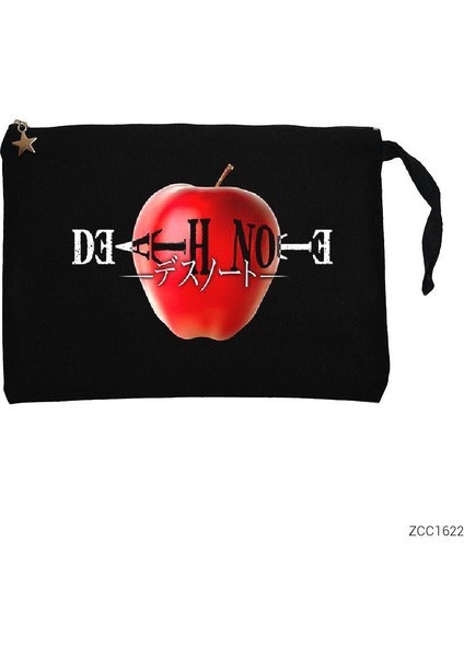 Death Note Apple Siyah Clutch Astarlı Cüzdan / El Çantası