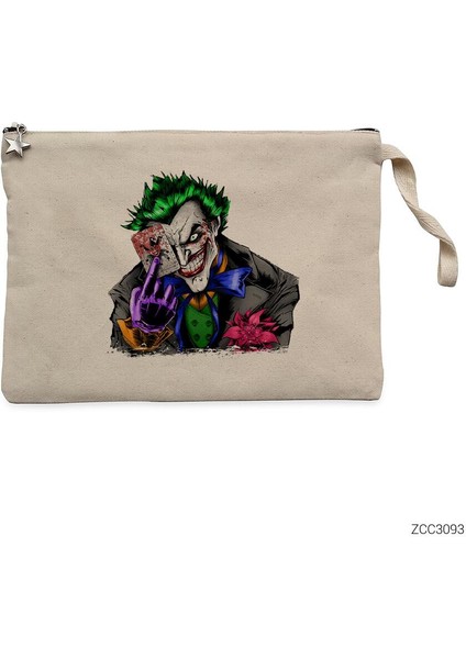 Joker With Card Krem Clutch Astarlı Cüzdan / El Çantası