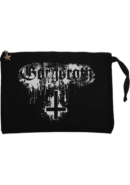 Gorgoroth Amblem Siyah Clutch Astarlı Cüzdan / El Çantası