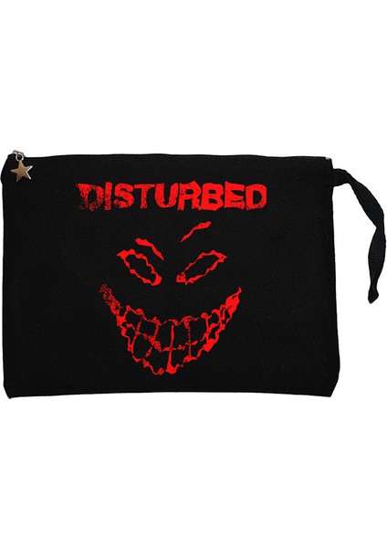 Disturbed Logo Essential Siyah Clutch Astarlı Cüzdan / El Çantası