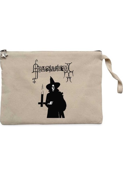 Grausamkeit Satan's Addicktion Krem Clutch Astarlı Cüzdan / El Çantası