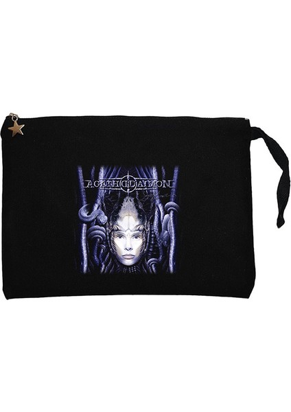 Agathodaimon Serpent's Embrace Siyah Clutch Astarlı Cüzdan / El Çantası