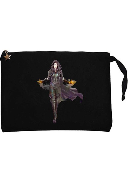 The Witcher Yennefer Siyah Clutch Astarlı Cüzdan / El Çantası