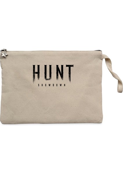 Hunt Showdown Black Text Krem Clutch Astarlı Cüzdan / El Çantası
