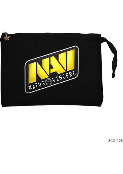 Csgo Natus Vincere Navi Team Siyah Clutch Astarlı Cüzdan / El Çantası
