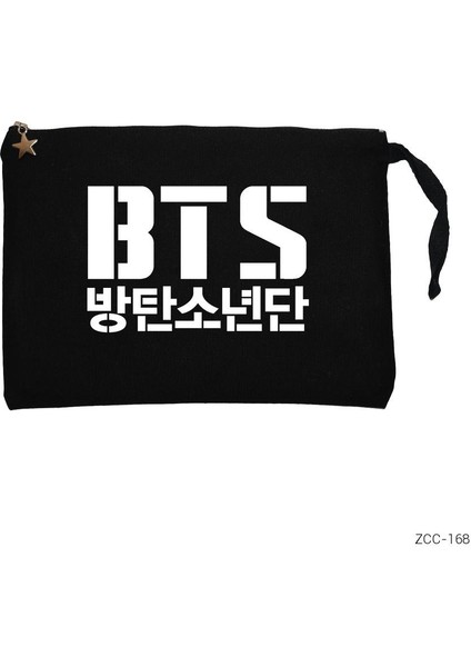 Bts Siyah Clutch Astarlı Cüzdan / El Çantası