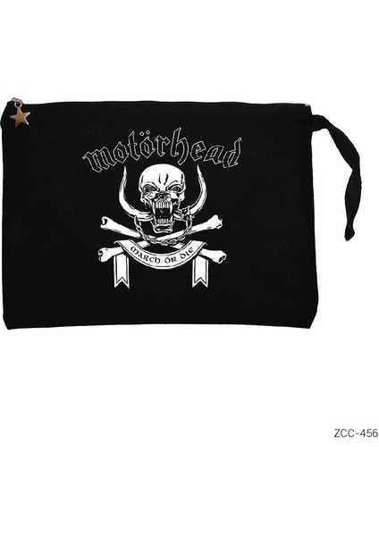 Motörhead Siyah Clutch Astarlı Cüzdan / El Çantası