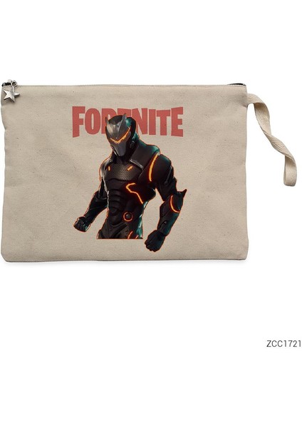 Fortnite Omega Skin Krem Clutch Astarlı Cüzdan / El Çantası