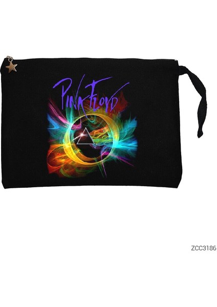 Pink Floyd Smoke Siyah Clutch Astarlı Cüzdan / El Çantası