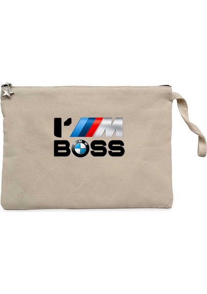 Bmw Im Boss Krem Clutch Astarlı Cüzdan / El Çantası