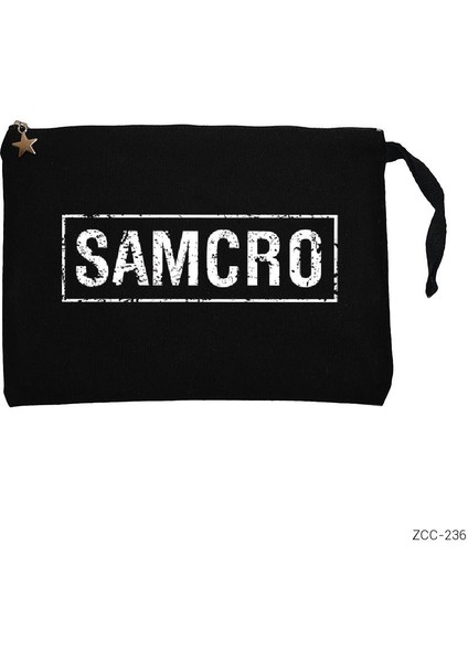 Samcro Siyah Clutch Astarlı Cüzdan / El Çantası