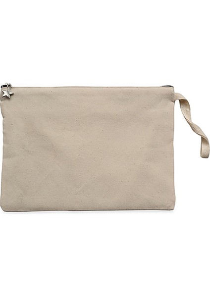 Naruto Krem Clutch Astarlı Cüzdan / El Çantası