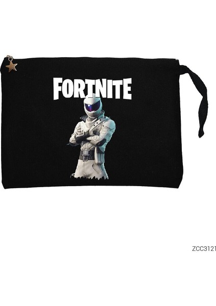 Fortnite Overtaker Siyah Clutch Astarlı Cüzdan / El Çantası