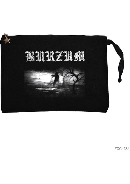 Burzum Siyah Clutch Astarlı Cüzdan / El Çantası