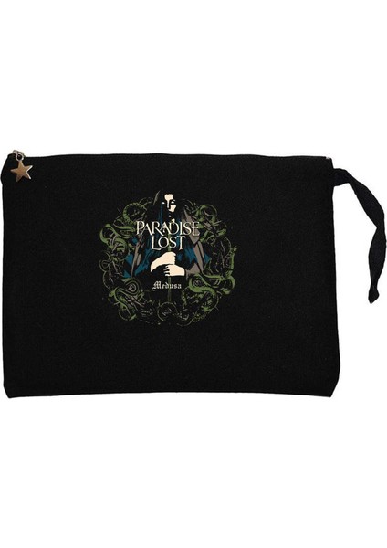 Paradise Lost Medusa Siyah Clutch Astarlı Cüzdan / El Çantası