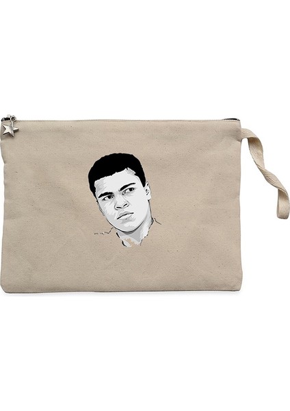 Muhammed Ali Drawing Krem Clutch Astarlı Cüzdan / El Çantası