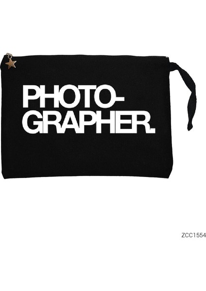 Photographer Siyah Clutch Astarlı Cüzdan / El Çantası