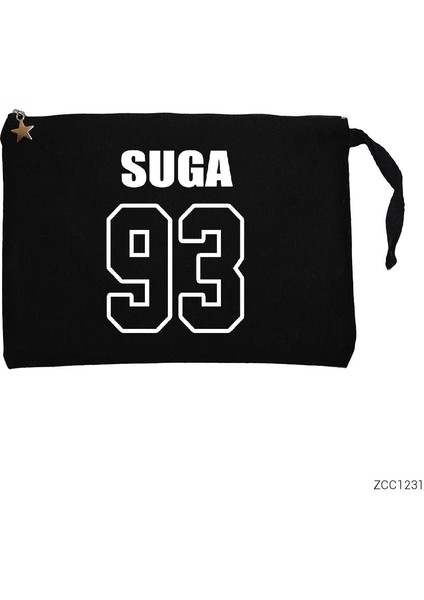 Bts Suga 93 Siyah Clutch Astarlı Cüzdan / El Çantası