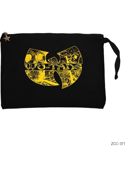 Wu Tang Stencil Logo Siyah Clutch Astarlı Cüzdan / El Çantası