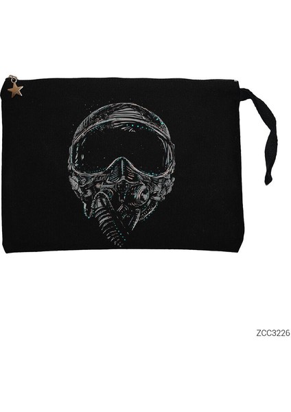 Defender Helmet Siyah Clutch Astarlı Cüzdan / El Çantası