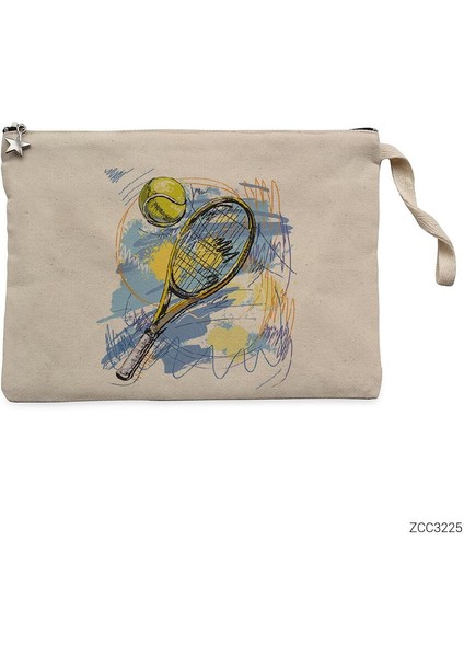 Tennis World Krem Clutch Astarlı Cüzdan / El Çantası