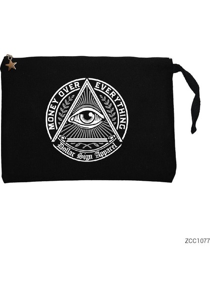 Killuminati Money Siyah Clutch Astarlı Cüzdan / El Çantası