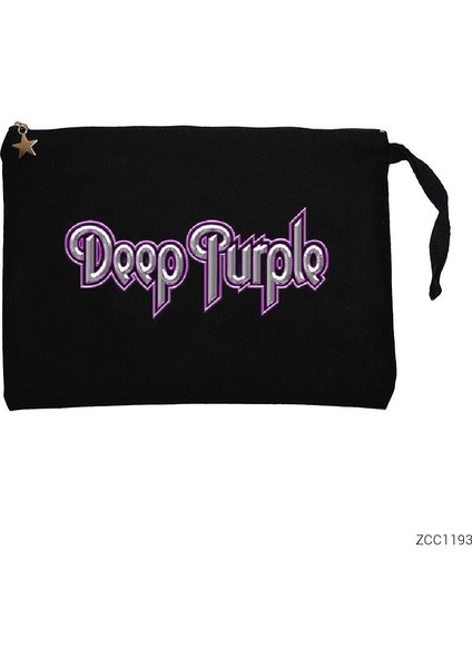 Deep Purple Siyah Clutch Astarlı Cüzdan / El Çantası