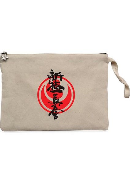 Shinkyokushin Karate Dojo Fight Krem Clutch Astarlı Cüzdan / El Çantası