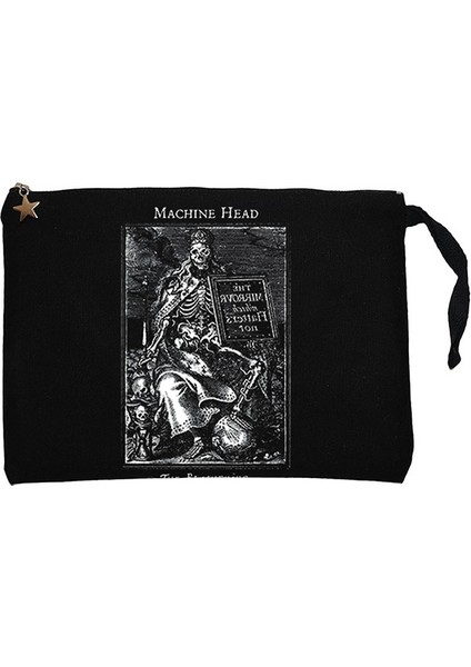 Machine Head The Blackening Siyah Clutch Astarlı Cüzdan / El Çantası