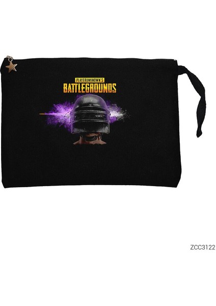Pubg Headshot Siyah Clutch Astarlı Cüzdan / El Çantası