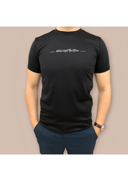 Erkek Slim Fit Enjeksiyon Baskılı Pamuklu T-Shirt fırsatları