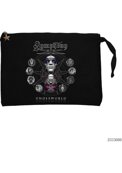 Symphony x Underworld Siyah Clutch Astarlı Cüzdan / El Çantası
