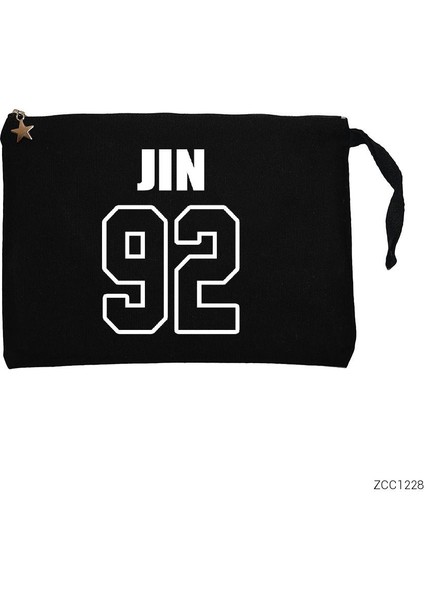 Bts Jin 92 Siyah Clutch Astarlı Cüzdan / El Çantası