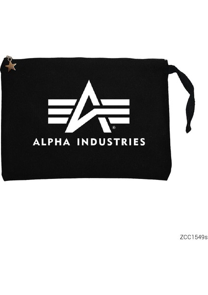 Alpha Industries Siyah Clutch Astarlı Cüzdan / El Çantası