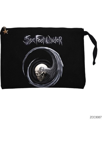 Six Feet Under Wake The Night Siyah Clutch Astarlı Cüzdan / El Çantası
