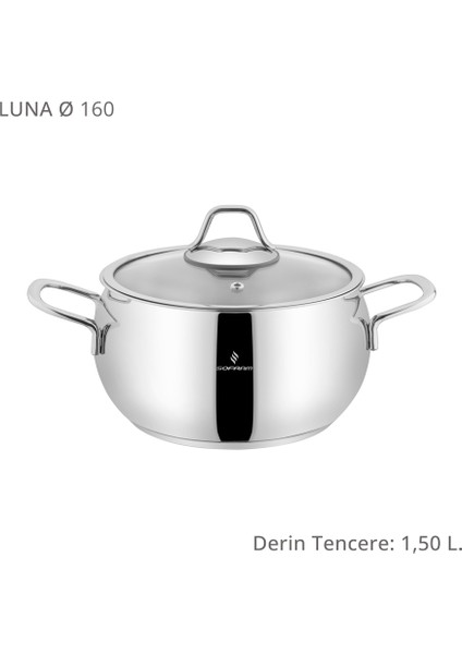 Luna 16 cm Derin Tencere