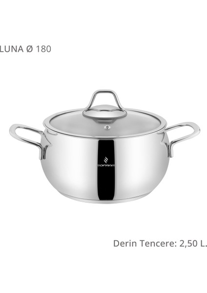 Luna 18 cm Derin Tencere