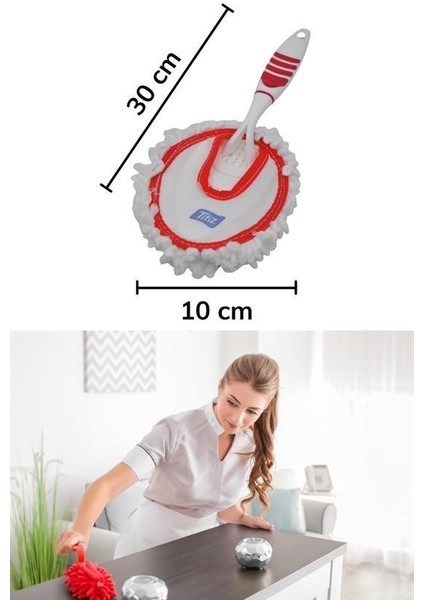 Mikrofiber Duster Toz Leke Kir Alıcı Temizleyici Tutacaklı Temizlik Bezi Aparatı Malzemesi