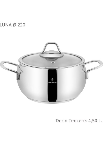 Luna 22 cm Derin Tencere